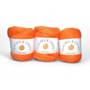 (3) Skeins 100% Cotton Yarn, 2.5 Oz each, Still in Package Bright Orange